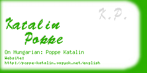 katalin poppe business card